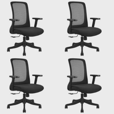 Imagem de Kit 4 Cadeiras para Escritório Diretor Office Nr17 Boston