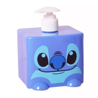 Imagem de Potinho Frasco Saboneteira Infantil Pump Stitch 300 Ml