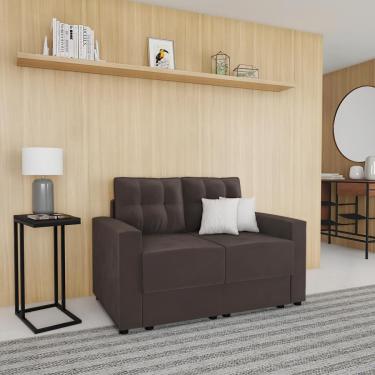 Imagem de Sofá 2 Lugares Retrátil Bamberg Suede Grafite 140 cm