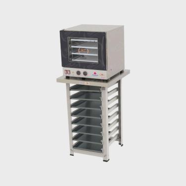 Imagem de Kit - Forno Turbo Prp-004 220v Preto + Bancada Mes-004 + 8 Assadeiras - Progás