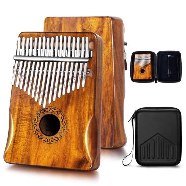 Imagem de Piano Kalimba Thumb mifoge, 17 teclas, madeira de acácia Koa, com estojo
