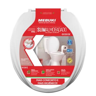 Imagem de Assento Sanitário Tampa Almofadada Oval Compativel Com Vaso Dária Fiori 1.6gpf 6.0lpf (Branco)