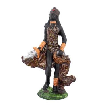 Imagem de Escultura Orixá Iansã Marrom 15 cm em Resina - Lua Mística - 100% Orig