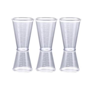 Imagem de 3 peças de plástico com cabeça dupla, copo medidor, para bar, tendência, festa, cozinha, 40 ml/20 ml
