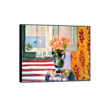 Imagem de MUHJDYC Pôster de arte de parede de flores - reprodução de impressões em tela famosa - quadro preto para decoração de sala de estar (vaso de flores 3) 20x25cm-8x10in