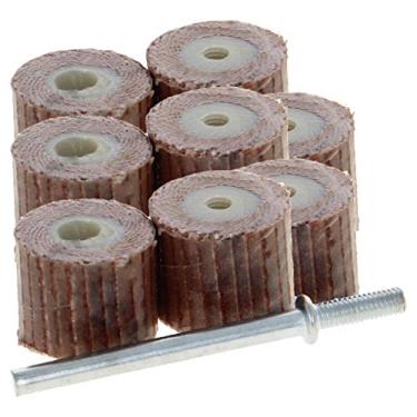 Imagem de Utoolmart – Cabeça de moagem de grãos sortidas 12 mm x 12 mm Diâmetro Alumina Flap Wheel Disco de lixa Abrasiva Grinder Ferramentas rotativas com mandril, UT191023M-0111, 8pcs, 400#