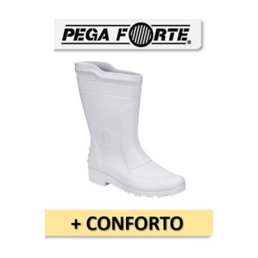 Imagem de Bota De Borracha Pvc Pega Forte Grendene Branca total, Branco, 34/35