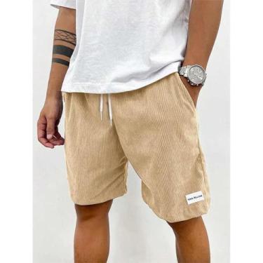Imagem de Shorts Masculinos de Veludo Casual - Ideal para Verão, Praia e Basquet