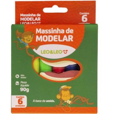 Imagem de Massa para Modelar Léo e Léo 6 Cores  Pacote com 12 Unidades - Leonora