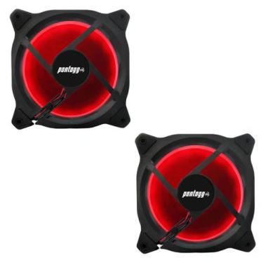 Imagem de Kit 2 Cooler Fan Reinforced 5 Leds Para Gabinete 120mm x 120mm - Ponto