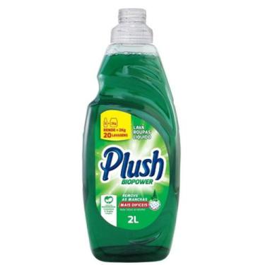 Imagem de Lava Roupas Sabão Liquido para roupas Biopower Tradicional Plush 2L - 