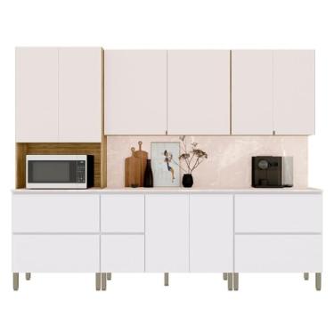 Imagem de Conjunto de Armarios Modulados Art com 11 Portas e 4 Gavetas Freijo/artico/soft