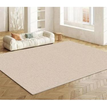 Imagem de Tapete nórdico simples para sala de estar, sofá, área de decoração de quarto, tapete de chão para casa, mesa de centro, sala de estar, tapete grande (tapete pequeno de 60x90 cm/pelo de laço - 7)