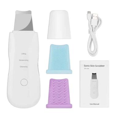 Imagem de Peeling Ultrasonico Tratamento Acne Cravo Rugas Expressao Facil Removedor De Espinhas Liftig Portatil