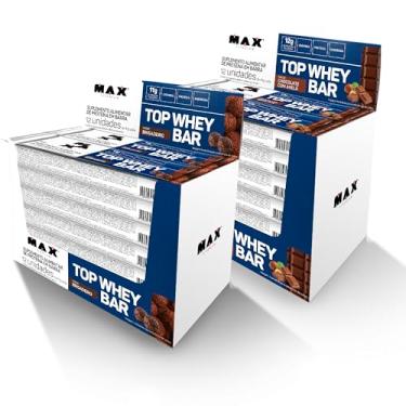 Imagem de Kit 2x Top Whey Bar 12 Unidades - Caixa Fechada Maxtitanium (2x Caixas, Brigadeiro/Chocolate com Avelã)