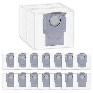 Imagem de (Pacote com 15) Sacos de pó de substituição Q5 Max+ compatíveis com Roborock Q5 Max+/Q8 Max+/ Q5 Pro +/S7 MaxV Ultra/Q5/ Q5+/ Q7/Q7+/ Q7 Max/ Q7 Max+/ S7 Pro Ultra/S8+/S8 Pro Ultra, sacos de vácuo