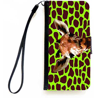 Imagem de Rikki Knight Capa tipo carteira com fecho de girafa em verde limão para iPhone 5c da Apple