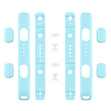 Imagem de eXtremeRate Paraíso Azul Macio de Substituição para Nintendo Switch Joycon Strap, Botões Personalizados para Pulseira Joy-con para Nintendo Switch – Pacote com 2