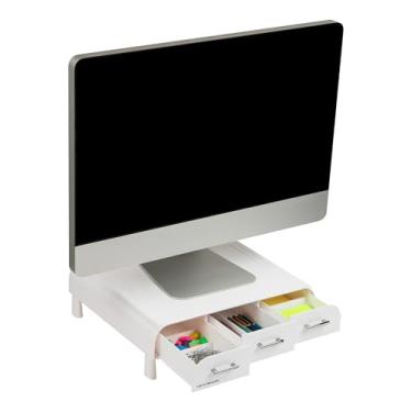 Imagem de Mind Reader PC, laptop, suporte para monitor IMAC e organizador de mesa, branco