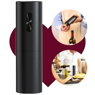 Imagem de Abridor de Vinho Elétrico Saca Rolhas Automático Preto Pilha - ANJ.GG