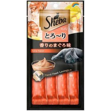 Imagem de Sheba Petisco Cremoso Para Gatos Sabor Atum 4 Tubos 48G