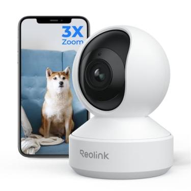Imagem de Câmera de segurança interna, Reolink 5MP Super HD Plug-in Câmera WiFi com Pan Tilt Zoom/Alertas de Movimento, Ideal para Monitor de Bebê/Câmera Pet/Segurança Doméstica, WiFi de banda dupla, Múltiplas opções de armazenamento, Zoom E1