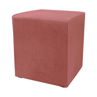 Imagem de Puff Zelda Quadrado Multiuso 43x43x43cm Tecido Suede Velusoft Vinho