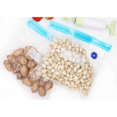 Imagem de Kit 10 Saco Reutilizável Conserva Alimentos À Vácuo 30X34Cm