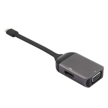 Imagem de Cabo Adaptador Usb-c Para Vga E Hdmi
