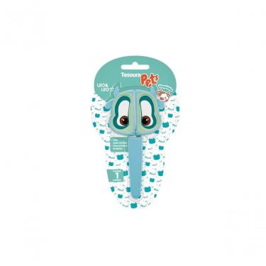 Imagem de Tesoura Escolar Pets Azul
