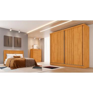 Imagem de Guarda-roupa Europa Mademarques Córdoba 2 Portas 4 Gavetas Peroba