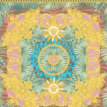 Imagem de Papel De Parede Versace V Arabesco Colorido 387031