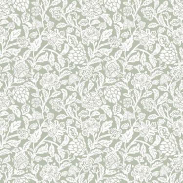 Imagem de Papel De Parede Happy Floral Verde 12345