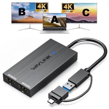 Imagem de WAVLINK Adaptador Usb C Para Hdmi Duplo 4K A 60 Hz 2 Monitores, Certificado Pela Displaylink, Compatível Com Mac M1/M2/M3, Windows, Chromeos, Android (Não Linux/Ipad/Ios/Hdcp)