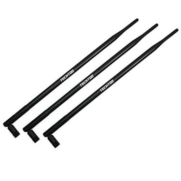 Imagem de TECHTOO Antena Wi-Fi Omni De 9 Dbi Com Conector Rp-Sma Para Roteador Rede Sem Fio/Adaptador Usb/Placas Pci-E/Câmera Ip/Extensor Alcance Fio (Pacote 3)