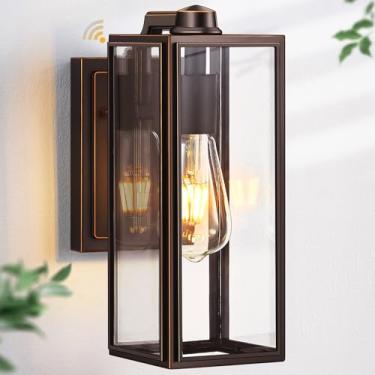 Imagem de VIANIS Luminária Externa De Parede, Do Anoitecer Ao Amanhecer, Com Sensor Para Varanda, Iluminação Arandela Antiferrugem, Lanterna À Prova D'Água Porta, Garagem