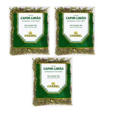 Imagem de Chá Capim Limão Natural Kit 3 Pacotes Chamel