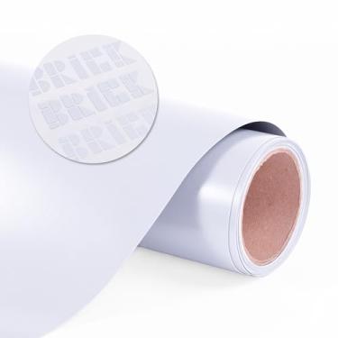 Imagem de Siser Vinil De Transferência Térmica Brick 600, Rolo 11,8" X 3 Pés (Branco - Hex. #Eff0F1) Compatível Com Romeu/Julieta E Outros Cortadores Profissionais Ou Artesanais. Certificado 3D Htv Cpsia.
