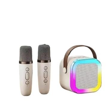 Imagem de Microfone de Mão Sem Fio - Tecnologia Bluetooth, Som Estéreo para Karaokê e Entretenimento (Bege)