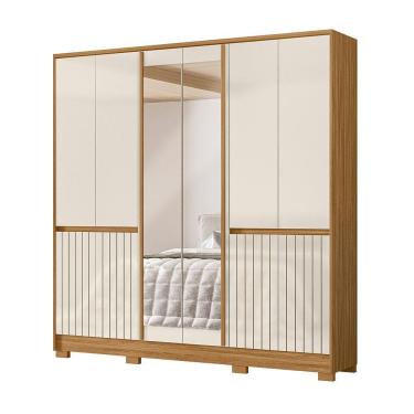Imagem de Guarda-Roupa 10 Portas 4 Gavetas com Espelho Moval Alasca