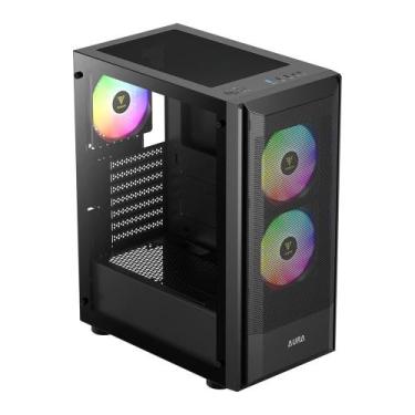 Imagem de Gabinete Gamer Gamdias Aura GC8, Mid Tower, ARGB, ATX, Lateral em Vidr