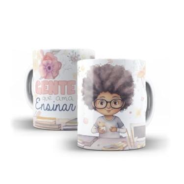 Imagem de Caneca branca dia dos professores floral (14108)