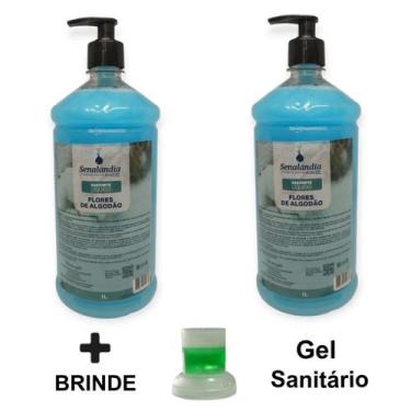 Imagem de 2 Sabonete Líquido 1 Litro Flor de Algodão Cheiroso Hidratante PH Anti