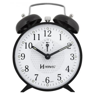 Imagem de Relógio Despertador Analógico Herweg Preto - 2206 034