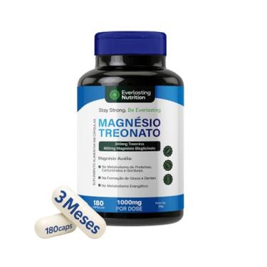 Imagem de Magnésio Treonato Everlasting Nutrition - Suplemento de 300mg de Treonina + 600mg de Bisglicinato de Magnésio