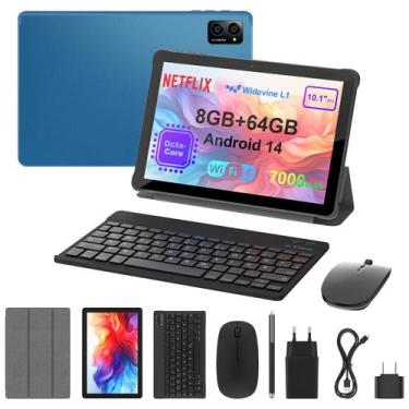 Imagem de Tablet TabneRax 10.1 Android 14 8 GB RAM 64 GB 7000mAh