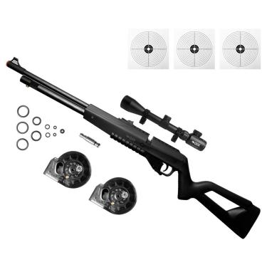 Imagem de Carabina Airgun Pcp G850 5,5mm Qgk + Luneta 4x32eg + Alvos 5.5 Mm Preto