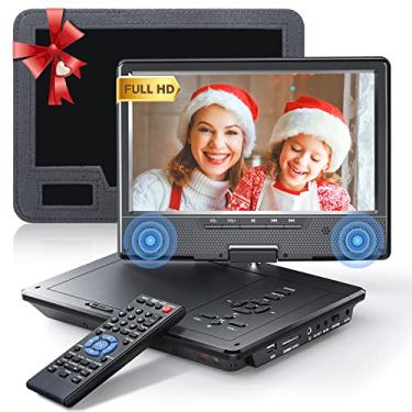 Imagem de Arafuna 12.5" Portable DVD Player for Car, 10.5" HD Swivel Screen with Car Headrest Holder, 5-Hour Rechargeable Battery, Support USB/SD/Sync TV, Regions Free, Last Memory
