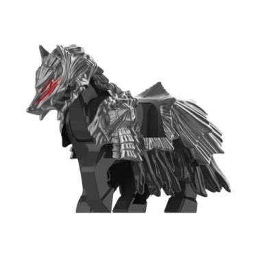 Imagem de Cavalo de Guerra Medieval com Armadura - Blocos de Construção e Mini F