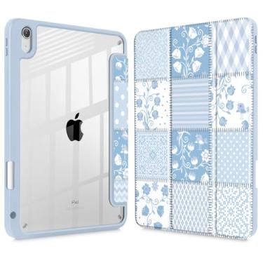 Imagem de Tuiklol Capa para iPad de 11 polegadas (chip A16) 2025 geração 11ª / iPad 11 polegadas 2022 10ª geração, porta-lápis embutido com capa à prova de choque, capa traseira transparente transparente